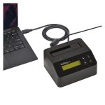StarTech.com Borrador Autónomo USB 3.0 de 1 Bahía para Discos Duros o SSDs, SKU SDOCK1EU3P, con 9 modos de borrado y pantalla LCD