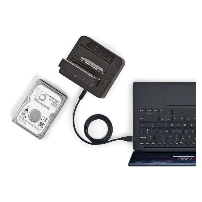 StarTech.com Docking Station de 2 Bahías - USB 3.1 a SATA - USB 3.1 (10 Gbps) - SATA I/II/III de 2,5/3,5″ - Base de Acoplamiento SSD/HDD - de Intercambio en Caliente - Carga Superior 4 Intercambiando unidades en la StarTech.com Docking Station