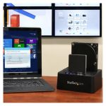 StarTech.com duplicador clonador autónomo de discos duros o SSD SATA, copiador de 2 bahías, base de acoplamiento USB 3.1 a unidades SATA III de 2,5 o 3,5 pulgadas. SKU: SDOCK2U313R