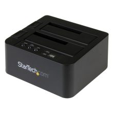 StarTech.com duplicador clonador autónomo de discos duros o SSD SATA, copiador de 2 bahías, base de acoplamiento USB 3.1 a unidades SATA III de 2,5 o 3,5 pulgadas. SKU: SDOCK2U313R