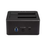 StarTech.com Docking Station de 2 bahías USB 3.0 a SATA, compatible con discos duros SSD y HDD de 2,5/3,5 pulg con intercambio en caliente, SKU: SDOCK2U33