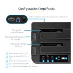 Duplicador USB 3.0 y eSATA StarTech con 2 bahías para discos duros, permite clonar SSD o HDD SATA III de 2.5 y 3.5 pulgadas, modelo SDOCK2U33RE