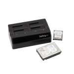StarTech.com Base de Acoplamiento USB 3.0 de 4 Bahías SATA para discos duros o SSD de 2,5/3,5 pulgadas, modelo SDOCK4U33