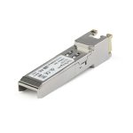 Imagen del módulo transceptor StarTech.com compatible con el modelo SFP-1G-T de Dell EMC, 1000BASE-T, con conectividad SFP a RJ45 Cat6/Cat5e, Ethernet Gigabit de 1Gb, SKU SFP1GTEMCST