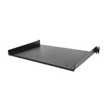Estante 1U para rack de servidores StarTech.com, bandeja universal voladiza de 19 pulgadas para equipos de red, capacidad de 25kg, profundidad de 12 pulgadas. SKU SHELF-1U-12-FIXED-S