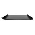 Estante 1U para rack de servidores StarTech.com, bandeja universal voladiza de 19 pulgadas para equipos de red, capacidad de 25kg, profundidad de 12 pulgadas. SKU SHELF-1U-12-FIXED-S