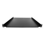 Imagen del Estante 1U StarTech.com para Armario Rack de Servidores, bandeja universal voladiza de 19 pulgadas con capacidad de 25kg y 20 pulgadas de profundidad. SKU: SHELF-1U-20-FIXED-S