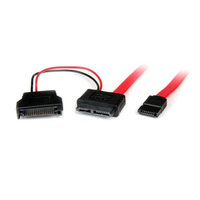 StarTech.com Adaptador Cable de 50cm SATA Slimline Línea Delgada 13 Pines a Molex Macho LP4 y SATA 1 StarTech.com adaptador cable SATA Slimline