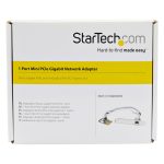 StarTech.com Adaptador tarjeta de red NIC Mini PCI Express PCIe 1 puerto Gigabit Ethernet RJ45 ST1000SMPEX.