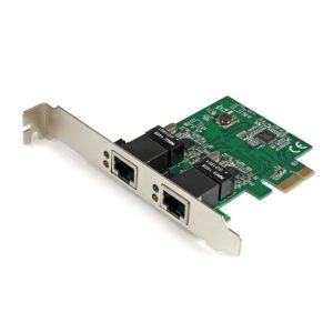 StarTech Adaptador Tarjeta de Red NIC PCI Express PCI-E de 2 Puertos Ethernet Gigabit RJ45, SKU ST1000SPEXD4