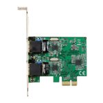 StarTech Adaptador Tarjeta de Red NIC PCI Express PCI-E de 2 Puertos Ethernet Gigabit RJ45, SKU ST1000SPEXD4