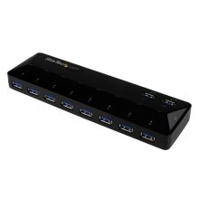 Concentrador USB 3.0 de 10 puertos de StarTech.com con función de carga y sincronización, modelo ST103008U2C.
