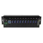 StarTech.com Hub Industrial de 10 Puertos USB 3.0 con velocidad de 5Gbps. Modelo ST1030USBM con protección contra picos y antiestática ESD.