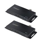 StarTech.com Juego Extensor de HDMI 4K por Fibra - 4K a 60Hz hasta 1km (Monomodo) o 330m (Multimodo) - Fibra Óptica LC - HDR - HDCP - Alargador de Audio/RS232/IR - SKU ST121HD20FXA2