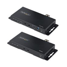 StarTech.com Juego Extensor de HDMI 4K por Fibra - 4K a 60Hz hasta 1km (Monomodo) o 330m (Multimodo) - Fibra Óptica LC - HDR - HDCP - Alargador de Audio/RS232/IR - SKU ST121HD20FXA2