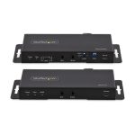 StarTech.com Juego Extensor de HDMI 4K por Fibra - 4K a 60Hz hasta 1km (Monomodo) o 330m (Multimodo) - Fibra Óptica LC - HDR - HDCP - Alargador de Audio/RS232/IR - SKU ST121HD20FXA2