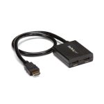 Multiplicador de vídeo HDMI StarTech.com de 2 puertos, compatible con resolución 4k a 30Hz y alimentado por USB. SKU: ST122HD4KU