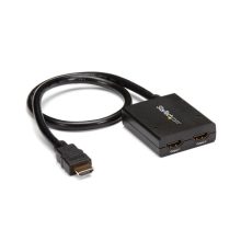 Multiplicador de vídeo HDMI StarTech.com de 2 puertos, compatible con resolución 4k a 30Hz y alimentado por USB. SKU: ST122HD4KU
