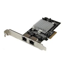 Tarjeta adaptador de red PCI Express con chipset Intel i350, 2 puertos RJ45, SKU ST2000SPEXI fabricada por StarTech.com