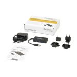 Imagen del StarTech.com Hub USB 3.0 de Aluminio con Cable - 5Gbps - Concentrador de 3 Puertos USB con Adaptador de Red Ethernet Gigabit, SKU ST3300GU3B.