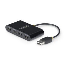 Imagen del StarTech.com Hub USB 2.0 de 4 Puertos, modelo ST4200MINI2-USB-HUB, con una velocidad de 480Mbps y protección de sobrecorriente