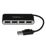Hub portátil USB 2.0 de StarTech.com con 4 puertos y cable integrado para una conectividad rápida y sencilla - ST4200MINI2
