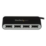 Hub portátil USB 2.0 de StarTech.com con 4 puertos y cable integrado para una conectividad rápida y sencilla - ST4200MINI2