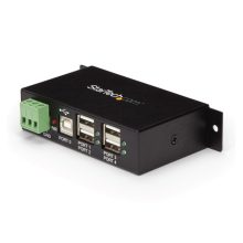 Imagen del StarTech Hub Industrial de 4 Puertos USB 2.0 con Protección Antiestática ESD, SKU ST4200USBM, ideal para entornos exigentes.