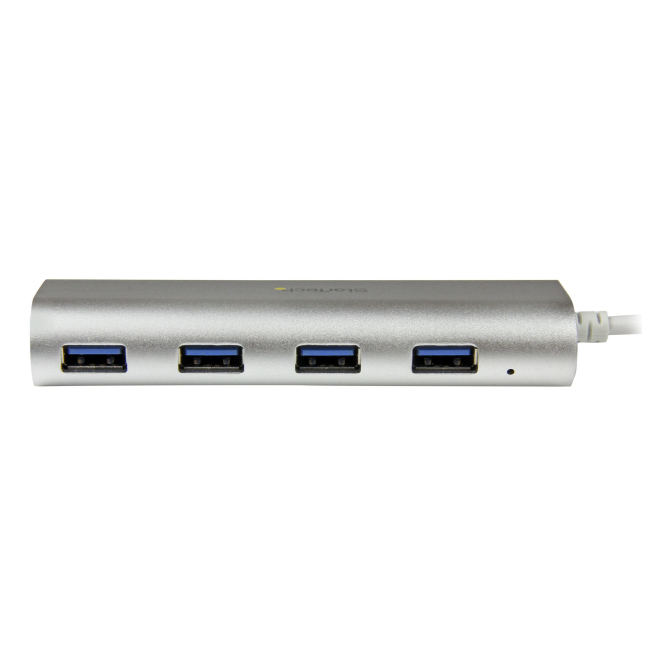 StarTech.com Hub Ladrón USB 3.0 de 4 Puertos - Hub Concentrador USB-A - Alimentado por el Bus - 5Gbps - Hub USB Portátil - Carcasa Resistente 2 StarTech.com Hub ladrón USB 3.0 con cable integrado