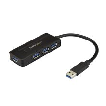 StarTech.com Hub Concentrador Portátil USB 3.0 SuperSpeed de 4 Puertos de 5Gbps con Carga Rápida, SKU ST4300MINI
