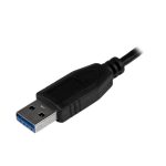 StarTech.com Adaptador Concentrador Hub Ladrón USB 3.0 (5Gbps) Super Speed para Portátil de 4 Puertos Salidas en color negro, SKU: ST4300MINU3B