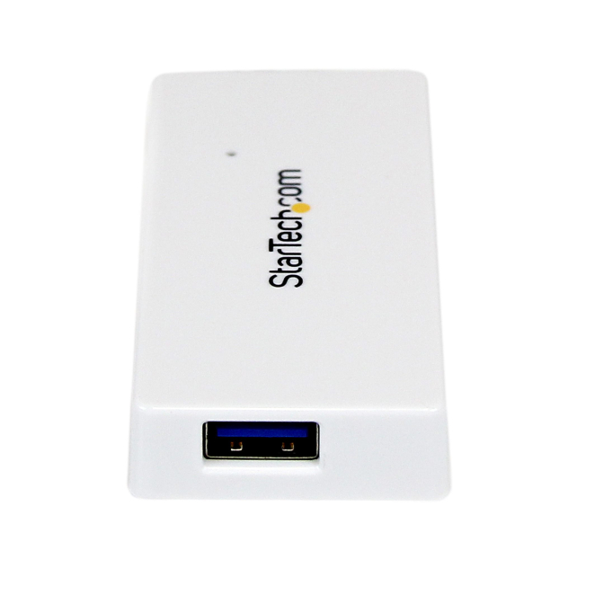 StarTech.com Adaptador Concentrador Hub Ladrón USB 3.0 (5Gbps) Super Speed para Laptop de 4 Puertos Salidas - Blanco 3 StarTech.com Adaptador Concentrador Hub Ladrón USB 3.0 Blanco en uso por usuario