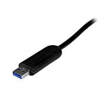 Adaptador concentrador hub USB 3.0 de StarTech con 4 puertos, velocidad de transferencia de 5Gbps, color negro, modelo ST4300PBU3