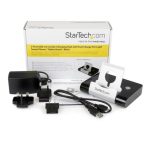 StarTech.com Concentrador USB 3.0 de 3 Puertos con carga rápida de 2.1A y base para portátiles y tablets con Windows, SKU ST4300U3C1B
