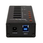 StarTech.com Hub Concentrador USB 3.0 de 4 Puertos y 3 Puertos de Carga USB, modelo ST4300U3C3, con carcasa de metal y velocidades de hasta 5 Gbps