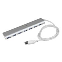Hub USB 3.0 de 7 puertos StarTech.com, 5Gbps, carcasa resistente, SKU ST73007UA