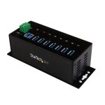 StarTech.com Hub Concentrador USB 3.0 de 7 Puertos con 5Gbps, Protección ESD y Picos de 350W y Montaje en Carril DIN, Pared o Escritorio. SKU: ST7300USBME