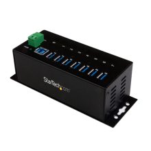 StarTech.com Hub Concentrador USB 3.0 de 7 Puertos con 5Gbps, Protección ESD y Picos de 350W y Montaje en Carril DIN, Pared o Escritorio. SKU: ST7300USBME