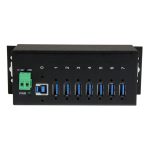 StarTech.com Hub Concentrador USB 3.0 de 7 Puertos con 5Gbps, Protección ESD y Picos de 350W y Montaje en Carril DIN, Pared o Escritorio. SKU: ST7300USBME
