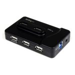 StarTech.com Adaptador Concentrador Hub USB con 6 puertos, incluyendo 2 USB 3.0, 4 USB 2.0 y un cargador de 2A. SKU: ST7320USBC
