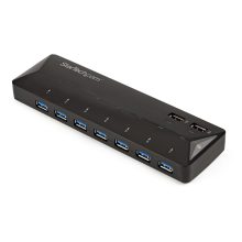StarTech.com Concentrador USB 3.0 de 7 Puertos a 5Gbps con puertos de carga y sincronización, SKU ST93007U2C