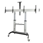 Soporte para TV StarTech.com STNDMTVDUO, compatible con televisores de hasta 60 pulgadas, colores negro y plata