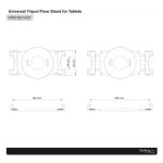 StarTech.com Trípode Ajustable de Piso para Tablets, modelo STNDTBLT1A5T, en color negro, con soporte universal y altura regulable