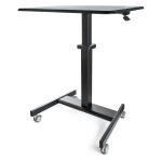 StarTech.com escritorio móvil de pie, carrito mesa portátil ajustable ergonómica con ruedas, estación de trabajo rodante para ordenador o portátil, SKU STSCART2