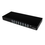 StarTech.com conmutador KVM USB de 16 puertos, montaje en rack de 1U, con OSD, SKU SV1631DUSBU