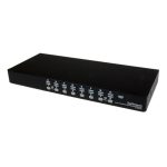 Conmutador Switch KVM de StarTech.com con capacidad de 1U, OSD, cables y 16 puertos USB A y vídeo VGA HD15, SKU: SV1631DUSBUK