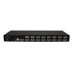 Conmutador Switch KVM de StarTech.com con capacidad de 1U, OSD, cables y 16 puertos USB A y vídeo VGA HD15, SKU: SV1631DUSBUK