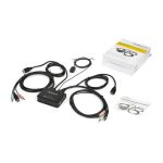 StarTech.com Switch Conmutador KVM de 2 Puertos HDMI, soporta 4K a 60Hz, incluye cables de 1,2m, audio y conmutado remoto, SKU SV211HDUA4K