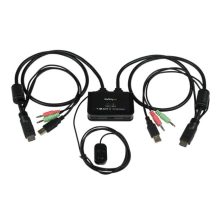 Conmutador Switch KVM StarTech.com de 2 puertos HDMI USB con audio compatible con resoluciones de 1080p SKU: SV211HDUA