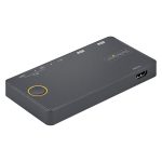 StarTech.com Switch Conmutador de 2 Puertos Híbrido USB-A HDMI y USB-C para 1 Monitor HDMI 2.0 4K de 60Hz para Ordenador de Sobremesa o Portátil - SV221HUC4K